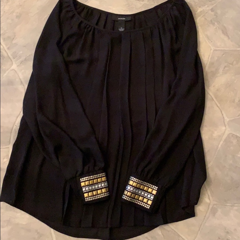 Black Sheer Blouse w/beading